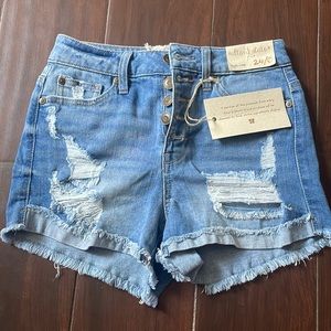 New denim shorts